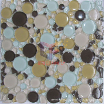 Round and Irregular Shape Mixd Tempering Crystal Mosaic (CFC313)